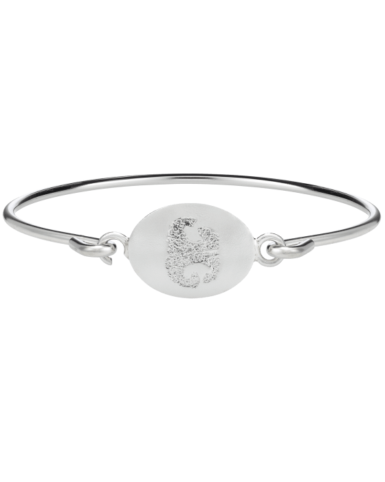 Pet Nose Print Sterling Bangle Bracelet